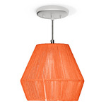 Pearl Pendant - Brushed Nickel / Orange