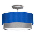 Jewels Double Pendant - Brushed Nickel / Felt Marina