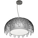 Ivy Pendant - Black / Linen Grey