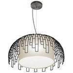 Ivy Pendant - Black / Linen Oatmeal