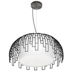 Ivy Pendant - Black / Linen White