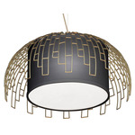 Ivy Pendant - Brass / Linen Black