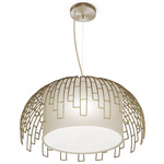 Ivy Pendant - Brass / Linen Oatmeal