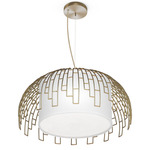 Ivy Pendant - Brass / Linen White