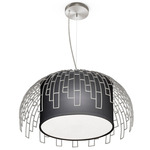 Ivy Pendant - Silver / Linen Black