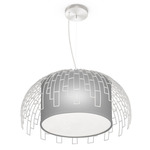 Ivy Pendant - White / Linen Grey