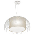 Ivy Pendant - White / Linen Oatmeal