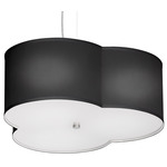 Cloud 3 Pendant - Brushed Nickel / Linen Black