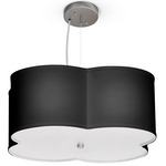 Cloud 4 Pendant - Brushed Nickel / Linen Black