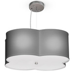 Cloud 4 Pendant - Brushed Nickel / Linen Grey