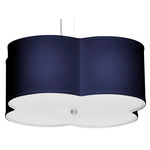 Cloud 4 Pendant - Brushed Nickel / Linen Navy