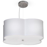 Cloud 4 Pendant - Brushed Nickel / Linen White