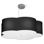 Cloud 5 Pendant - Brushed Nickel / Linen Black