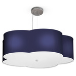 Cloud 5 Pendant - Brushed Nickel / Linen Navy