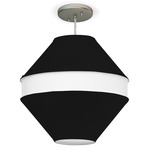 Josslyn Pendant - Brushed Nickel / Linen Black