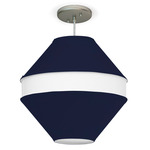 Josslyn Pendant - Brushed Nickel / Linen Navy