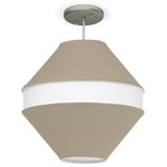 Josslyn Pendant - Brushed Nickel / Linen Tan