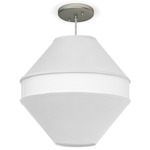 Josslyn Pendant - Brushed Nickel / Linen White