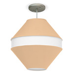 Josslyn Pendant - Brushed Nickel / Silk Champagne