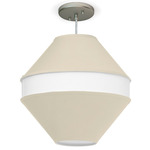 Josslyn Pendant - Brushed Nickel / Silk Cream