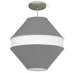 Josslyn Pendant - Brushed Nickel / Silk Gunmetal