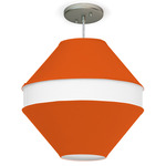 Josslyn Pendant - Brushed Nickel / Silk Orange