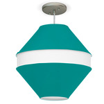 Josslyn Pendant - Brushed Nickel / Silk Turquoise
