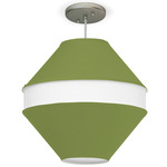 Josslyn Pendant - Brushed Nickel / Silk Verde