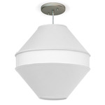 Josslyn Pendant - Brushed Nickel / Silk White