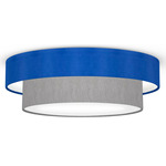 Amy Ceiling Flush Light - Brushed Nickel / Felt Marina