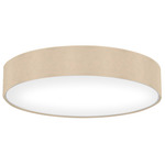 Ayden Ceiling Flush Light - Brushed Nickel / Felt Eggshell