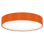 Ayden Ceiling Flush Light - Brushed Nickel / Felt Orange