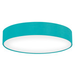 Ayden Ceiling Flush Light - Brushed Nickel / Felt Turquoise