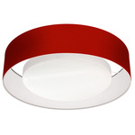 Juliana Ceiling Light - Brushed Nickel / Felt Fire Red