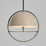 Huan Pendant - Chrome / Oatmeal