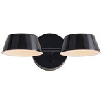 Olo Double Wall Sconce - Black / Black