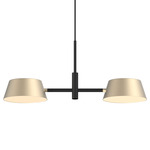 Olo XL Linear Pendant - Black / Champagne Gold