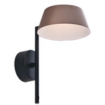 Olo XL Arm Wall Sconce - Black / Cocoa