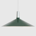 Bower Pendant - Dark Green / Matte White