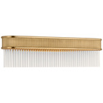 Menil Linear Wall Sconce - Soft Brass / Crystal