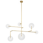 Linnea Linear Chandelier - Hand-Rubbed Antique Brass / Clear