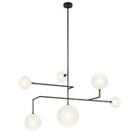 Linnea Linear Chandelier - Modern Iron / Soft Etched