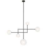 Linnea Linear Chandelier - Modern Iron / Soft Etched