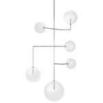 Linnea Entry Chandelier - Polished Nickel / Clear