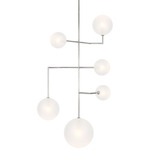 Linnea Entry Chandelier - Polished Nickel / Soft Etched