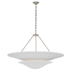 Mollino Chandelier - Polished Nickel / Plaster White