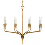 Aiden Single Chandelier - Gilded Iron