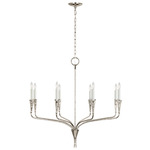 Aiden Single Chandelier - Polished Nickel