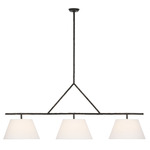 Collette Linear Pendant - Aged Iron / Linen