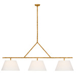 Collette Linear Pendant - Gilded Iron / Linen